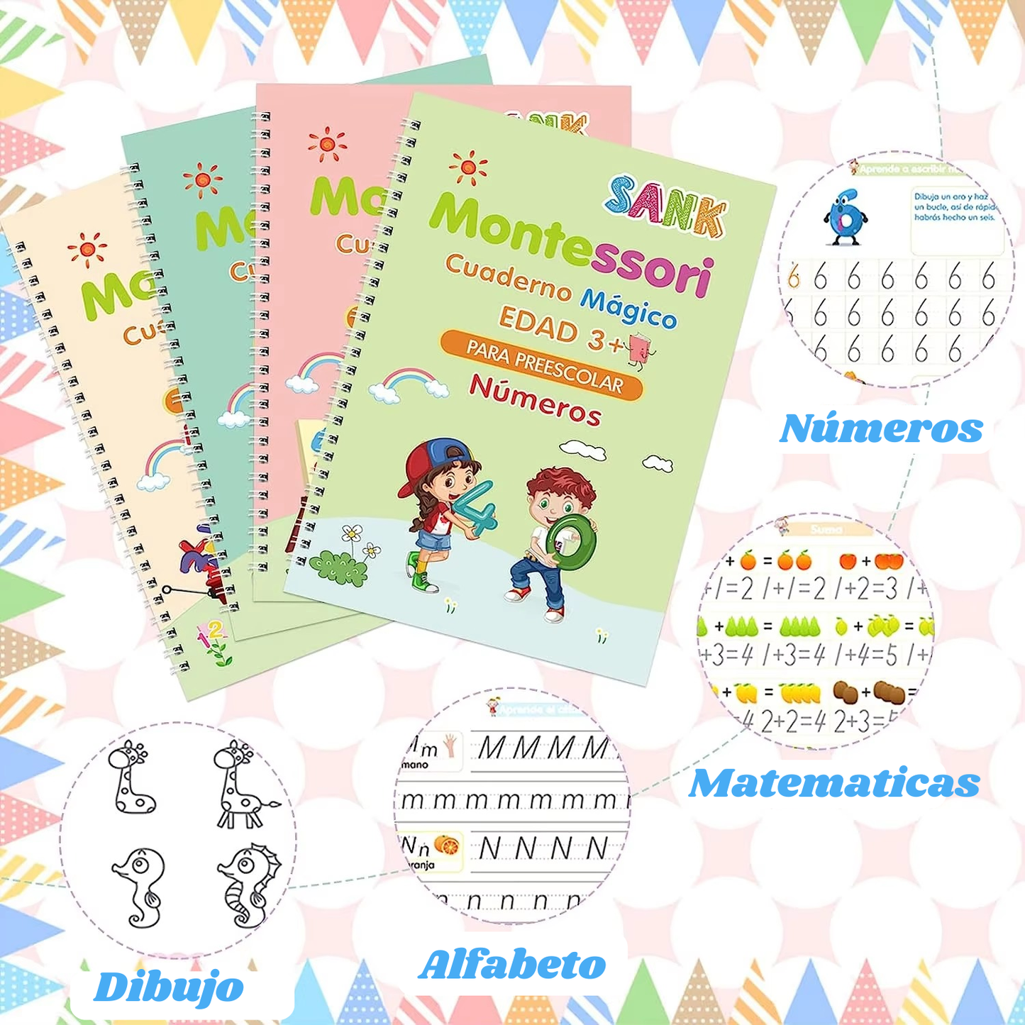 Cuaderno Mágico Reutilizable para Niños