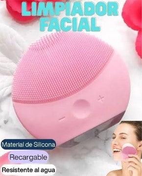 Cepillo Limpiador Facial de Silicona Recargable