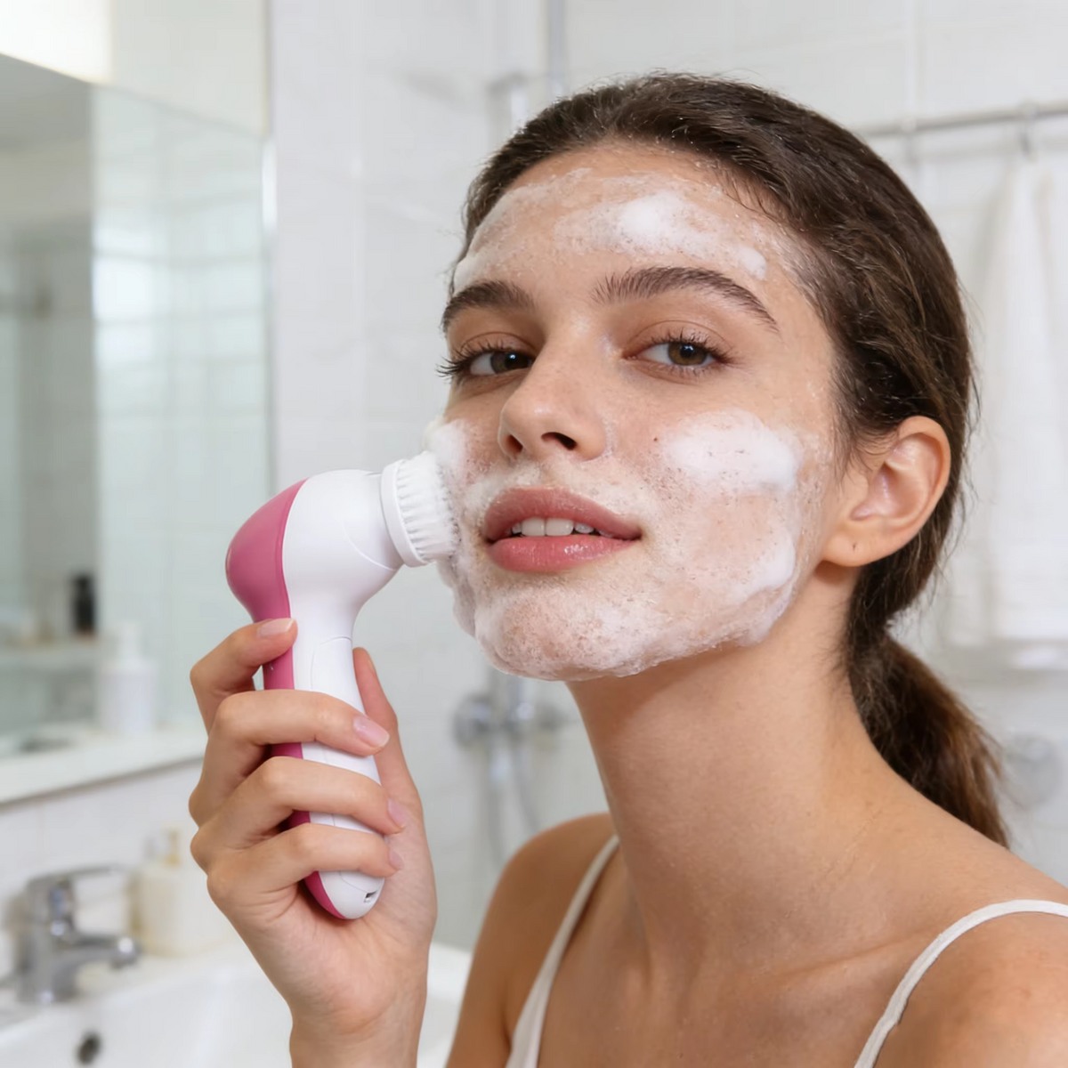 Masajeador Facial 5 en 1 – Limpieza, Exfoliación y Masaje